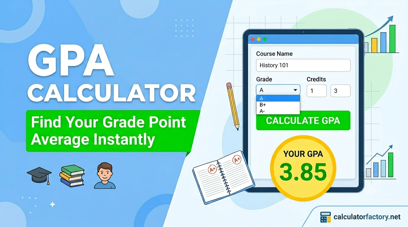 GPA Calculator — Calculate Your Grade Point Average Free