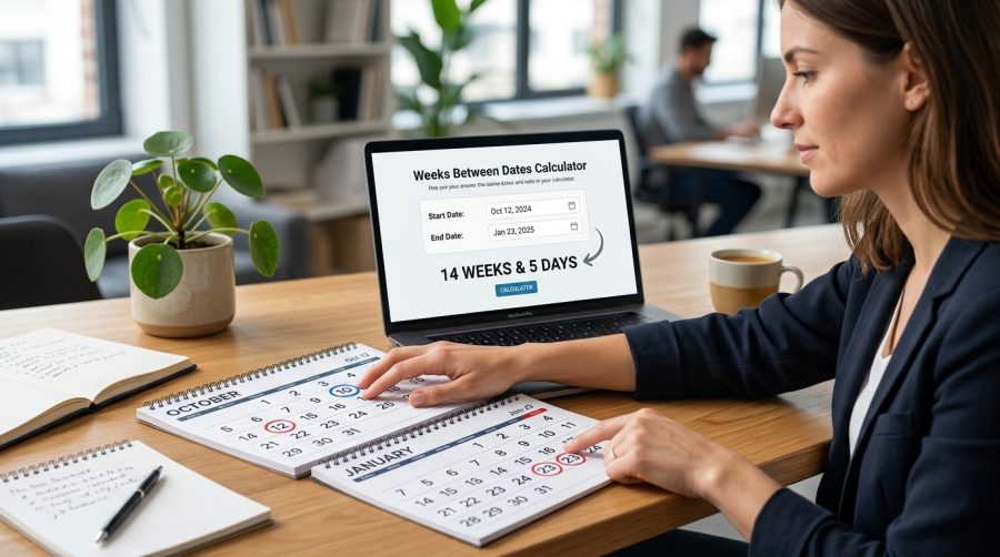 Weeks Between Two Dates Calculator – Exact Results
