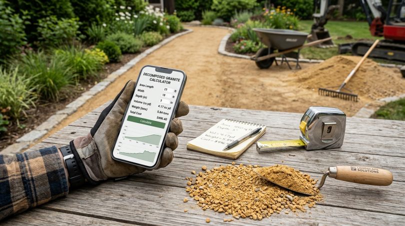 Decomposed Granite Calculator: Volume, Weight & Cost