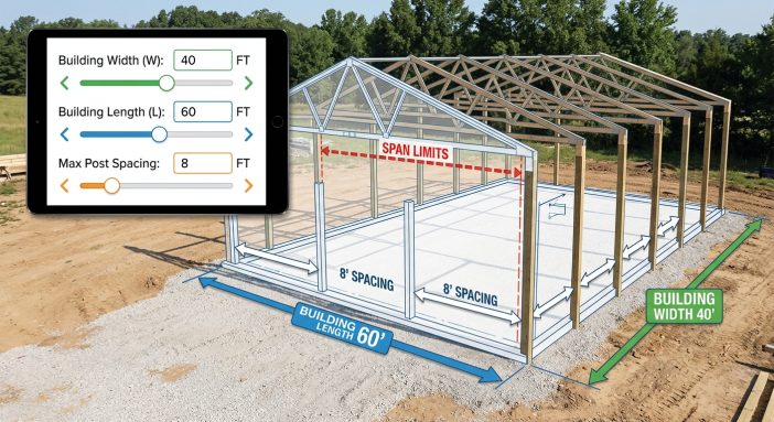 Entering Building Dimensions and Spacing Limits