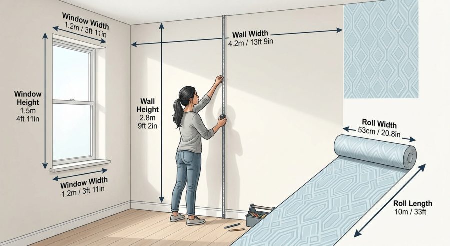 Measuring Your Room, Openings, and Roll Size