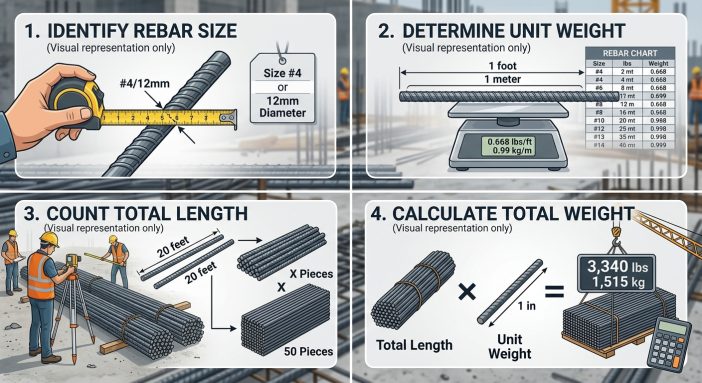 Steps to Find Your Rebar Weight