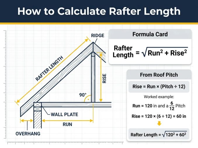 Steps to Find Your Rafter Cut Length